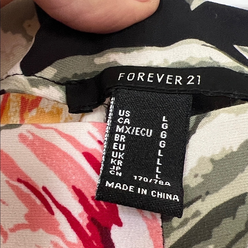 Forever 21 Floral Print pants with Pink and Yellow Accents - Picture 2 of 4